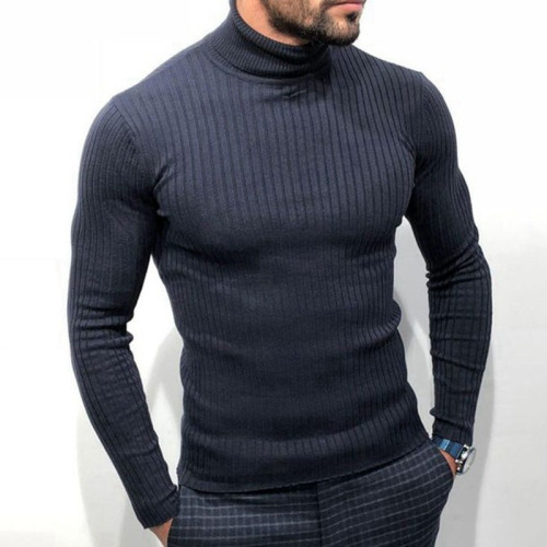 Custom Men's High-necked Sweaters| Custom Long-sleeved Sweaters| Wholesale Casual Sweaters