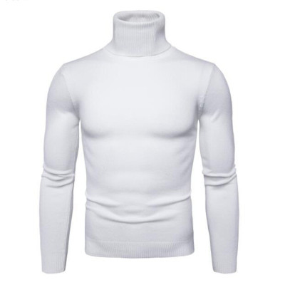 Custom Men's High Collar Sweaters| Custom Slim Sweaters| Wholesale Solid Color Pullover Sweater