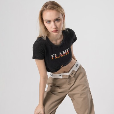 Custom Women's Washed T-shirts| Custom Screen Printing 100% Cotton T-shirts| Wholesale Dance Sport T- shirts