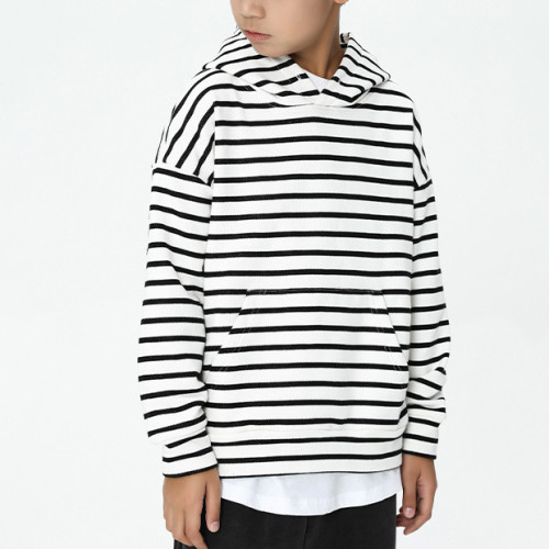 Custom Kids Unisex Hoodie | European American Style Kids Top | Stripe Pattern Hoodie | Casual And Street Wear For Kids
