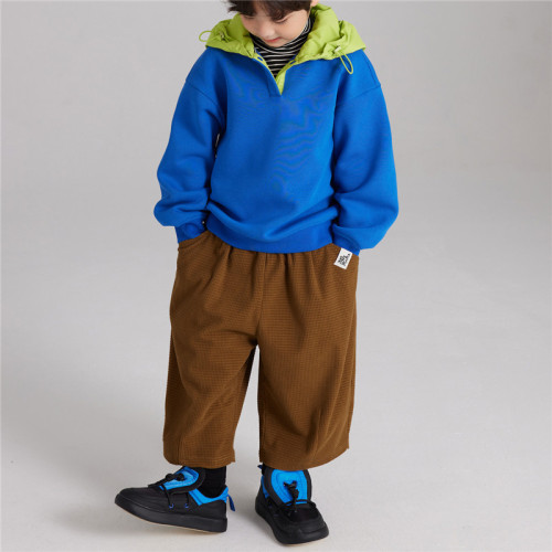 Custom Kids Unisex Hoodie | European American Brand Top | Long-Sleeved Hoodie | Contrast Color Hood Design For Kids