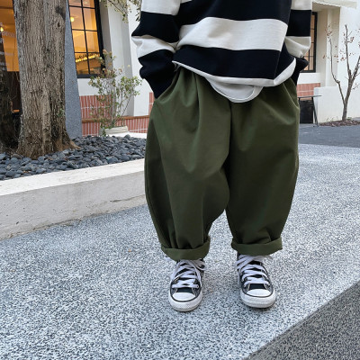 Custom Kids Casual Loose Pant | Solid Color Trendy Trousers | High Street Streetwear Trousers