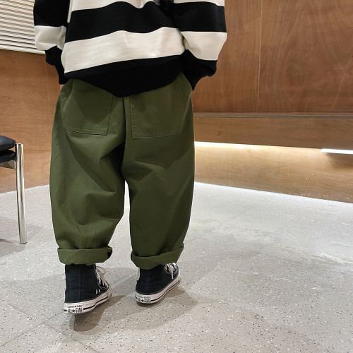 Custom Kids Casual Loose Pant | Solid Color Trendy Trousers | High Street Streetwear Trousers