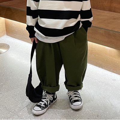 Custom Kids Casual Loose Pant | Solid Color Trendy Trousers | High Street Streetwear Trousers