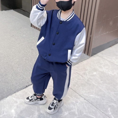Custom Kids Streetwear Casual Two Pieces Set | High Street Sport Set | Solid Color Trendy Two Pieces Set