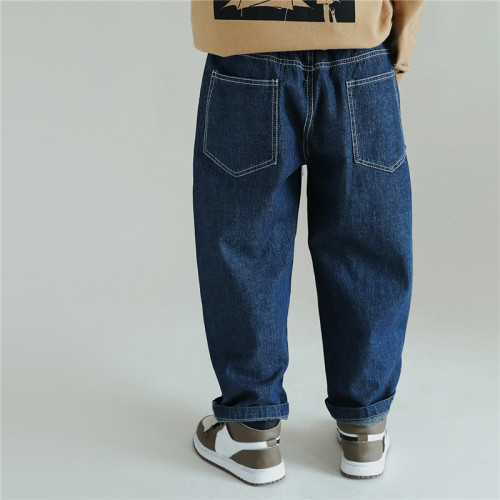 Custom Kids Loose Casual Pant | Solid Color Trendy Jean Pant | High Street Streetwear Trousers
