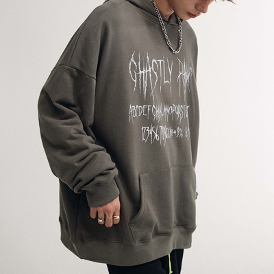 Custom Men's High Street Hoodie| Custom Printing Hoodie| Wholesale Loose Fit Hoodie