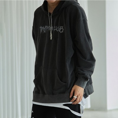 Custom Men's Washed Hoodie| Custom Vintage Hoodie| Wholesale Casual Hoodie