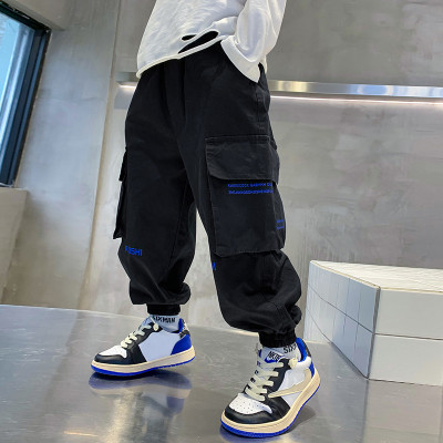 Custom Kids' Casual Cargo Pants| Custom Big Pockets Cargo Pants| Wholesale Loose Cargo Pants