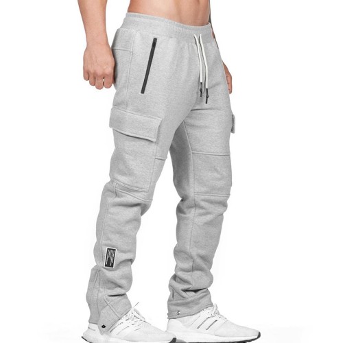 Custom Men's Streetwear Pant | Multi-Pockets Casual Trousers | Pure Color Cargo Pant