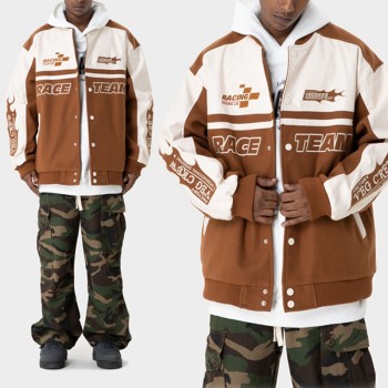 Custom Men's High Street Jacket| Custom Racing Baseball Jacket| Wholesale Loose Jacket
