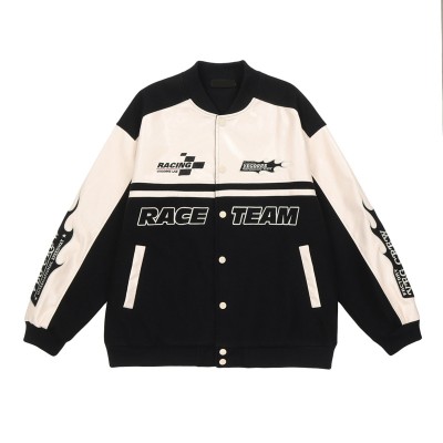 Custom Men's High Street Jacket| Custom Racing Baseball Jacket| Wholesale Loose Jacket