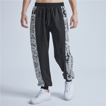 Custom Men Street Track Pants|2023 New Jogging Fitness Trousers| Contrast And Splicing Design Trackpants
