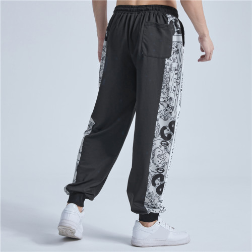 Custom Men Street Track Pants|2023 New Jogging Fitness Trousers| Contrast And Splicing Design Trackpants