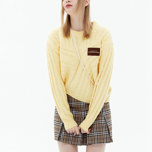 Custom Women's Street Sweater| Long Sleeve Knit Sweater In Winter| Crew Neck Jacquard Weave Sweater For Lady
