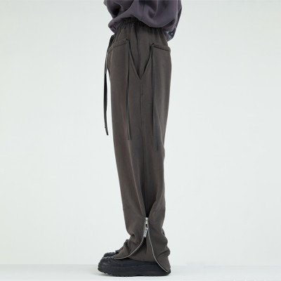 Custom Men's Zipper Pants| Custom 100% Cotton Pants| Whosale Casual Sports Pants