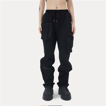 Custom Women's Streetwear Trousers | Solid Color Casual Pant | Drawstring With Pockets Pant