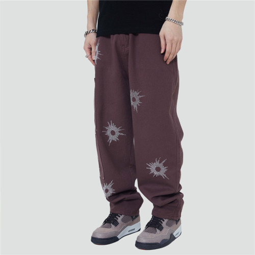 Custom Men's Streetwear Pant | Hot Drill Casual Trousers | Loose Fashion Sport Pants