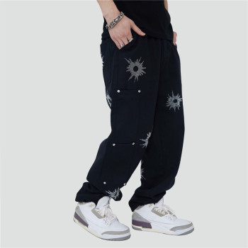 Custom Men's Streetwear Pant | Hot Drill Casual Trousers | Loose Fashion Sport Pants