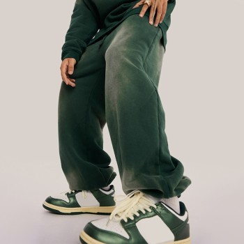 Custom Men's High Street Sweatpants| 100% Cotton Thigh-bound Sweatpants| Men's Monkey Wash Gradient Joggers