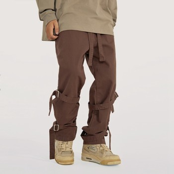 Custom Men's Fashion Cargo Pants| 100% Cotton High Street Gaiter Cargo Pants| Custom Dance And Club Cool Pants