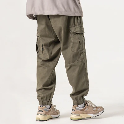 Custom Straight-leg Street Pants| High Street Cargo Pants For Men| Custom Zipper Up Track Pants