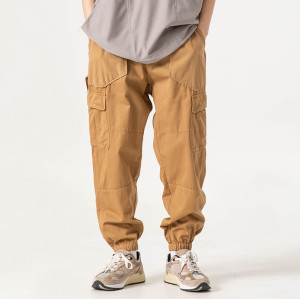 Custom Straight-leg Street Pants| High Street Cargo Pants For Men| Custom Zipper Up Track Pants