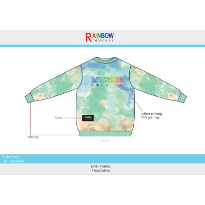 Custom Men's Sweatshirt | Original 3D Digital Design | Casual Tie-dye Style Sweatshirt For Men
