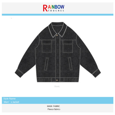 Custom Men's Retro Denim Jacket| Custom Hip-pop Jacket| Wholesale Loose Jacket