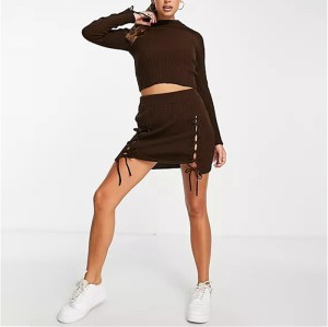 Custom Women's Knitted Mini Skirt| Custom Sexy Fashion Skirt| Wholesale Slim Fit Skirt