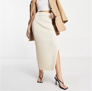 Custom Women's Lightweight Knit Midi Skirts| Custom Winter Skirts| Wholesale Slim Skirts