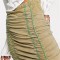 Custom Women's Vintage Ruched Midi Skirt| Custom Slim Fit Skirt| Wholesale Casual Skirt