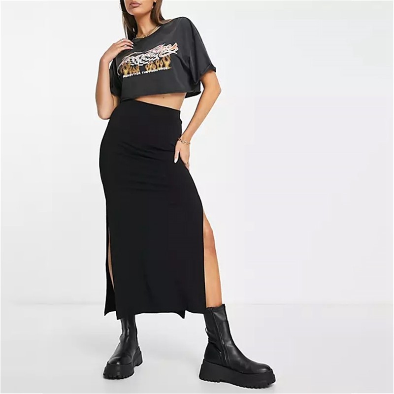 Custom Women's Slim Midi Skirts