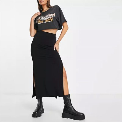 Custom Women's Slim Midi Skirts| Custom Autunm Skirt| Wholesale Casual Skirts