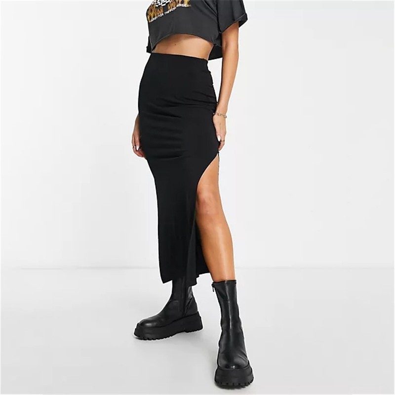 Custom Women's Slim Midi Skirts