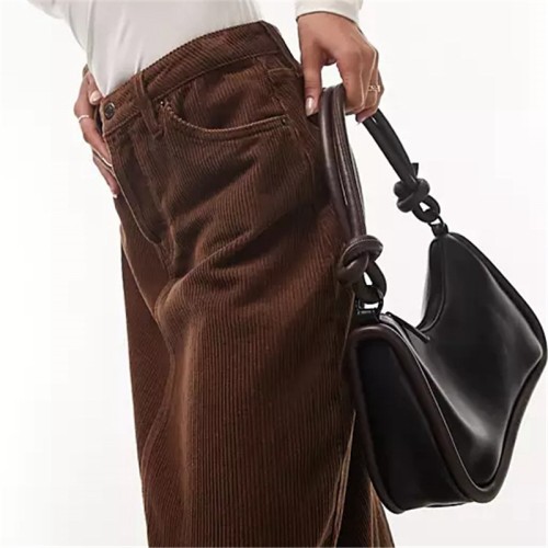 Custom Women's Brown Midi Skirt| Custom Casual Skirt| Wholesale Winter Skirt
