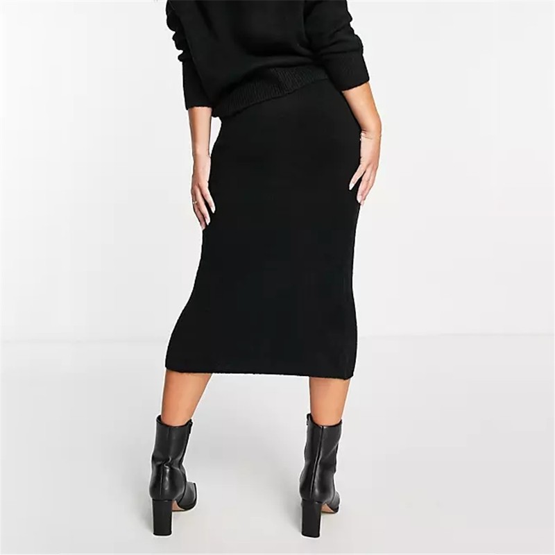 Custom Women's Knitted Midi Skirt