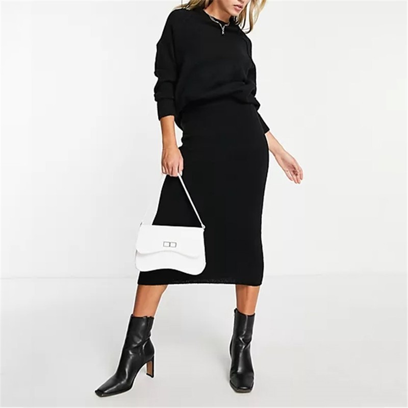 Custom Women's Knitted Midi Skirt