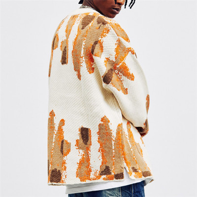 Wholesale Spring And Autumn Sweater| Hot Sales New Men's Striped Sweater| High Quality Loose Pullover Round Neck Sweater| Custom Long Sleeve T-shirt Coat