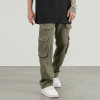 Hot Sales Retro Multi Pocket Pants| Custom Trendy Street Men's Cargo Pants| Straight Loose Wide Leg Trousers