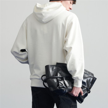 Custom Men's Black And White Color Matching Sweater Hoodies| Wholesale Men's Autumn And Winter New Trend Loose Hoodies| Custom 100% Polyester Oversized Hoodies