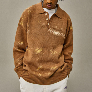Custom American Vintage Sweater | Men's Spring And Autumn New Incense Wind Couple Sweater | Loose Men's And Women's Trendy Sweater