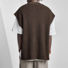 Nuevo suéter sin mangas personalizado | Chaleco holgado retro americano para hombre | Chaleco de punto informal con cuello alto pequeño
