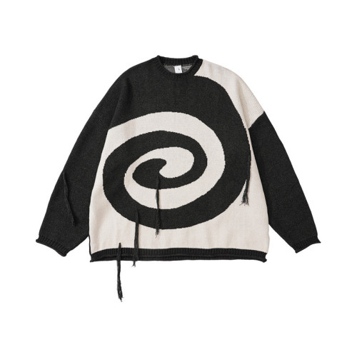 Custom Whirlpool Sweater | Crewneck Hoodless Loose Version Type |  Personality Loose Trend Sheep Sweater Knitted Shirt