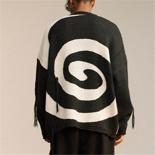 Custom Whirlpool Sweater | Crewneck Hoodless Loose Version Type |  Personality Loose Trend Sheep Sweater Knitted Shirt