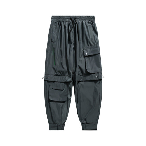 Custom High Street Cargo Pants For Men| High Quality Straight-leg Street Pants| Custom Multi-pockets Track Pants