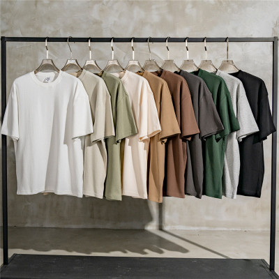 Custom Men's 360g Cotton Short T-shirts| Custom Loose Fit T-shirts| Wholesale Hip-pop T-shirts