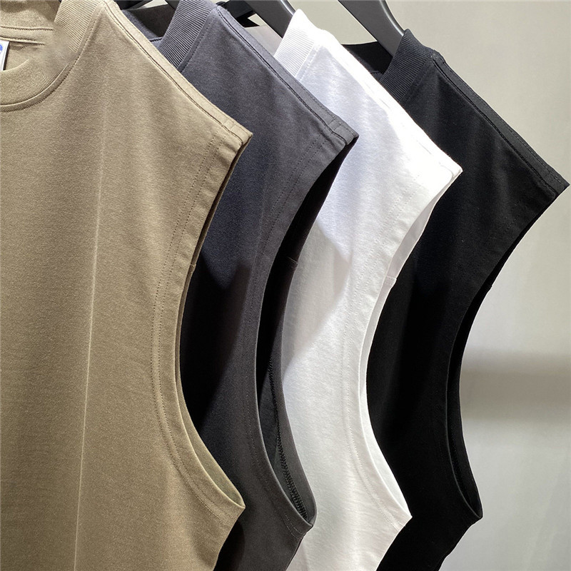 قمصان بدون أكمام مصنوعة من القطن بنسبة 100% للرجال مخصصة