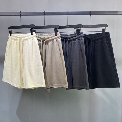 Pantalones cortos personalizados 2023 nuevos 330G|Pantalones cortos transpirables de alta gama|Pantalones cortos con cordón sueltos tipo gofre de diamantes al por mayor
