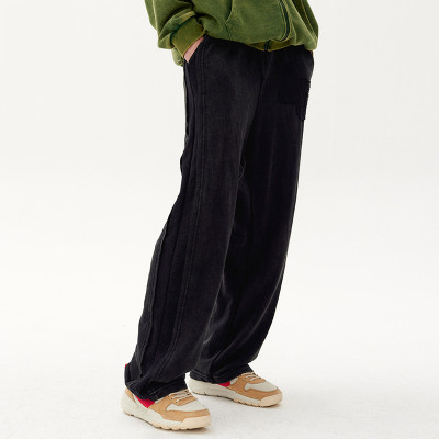 Women's Straight-leg Pants Manufacturer|Elastic Waist With Drawstring Tackpants|Custom Causal Wash Joggers